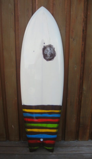 Incinerator Quad 6’3”&#10; &#10;Color Resin tint (Lime top) (Blue Bottom)&#10;Gloss and Polish&#10;&#10;Future Fins&#10;&#10;Available at longbeach Surfshop&#10;&#10;Tofino and Ukee&#10;&#10;
